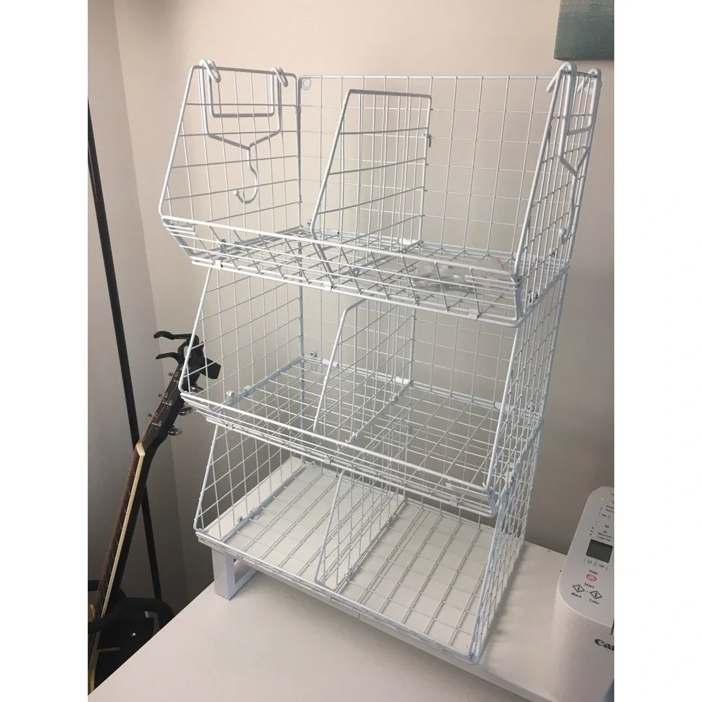 3 Tier Extra Large Closet Hanging Shelves with Divider, 16.5